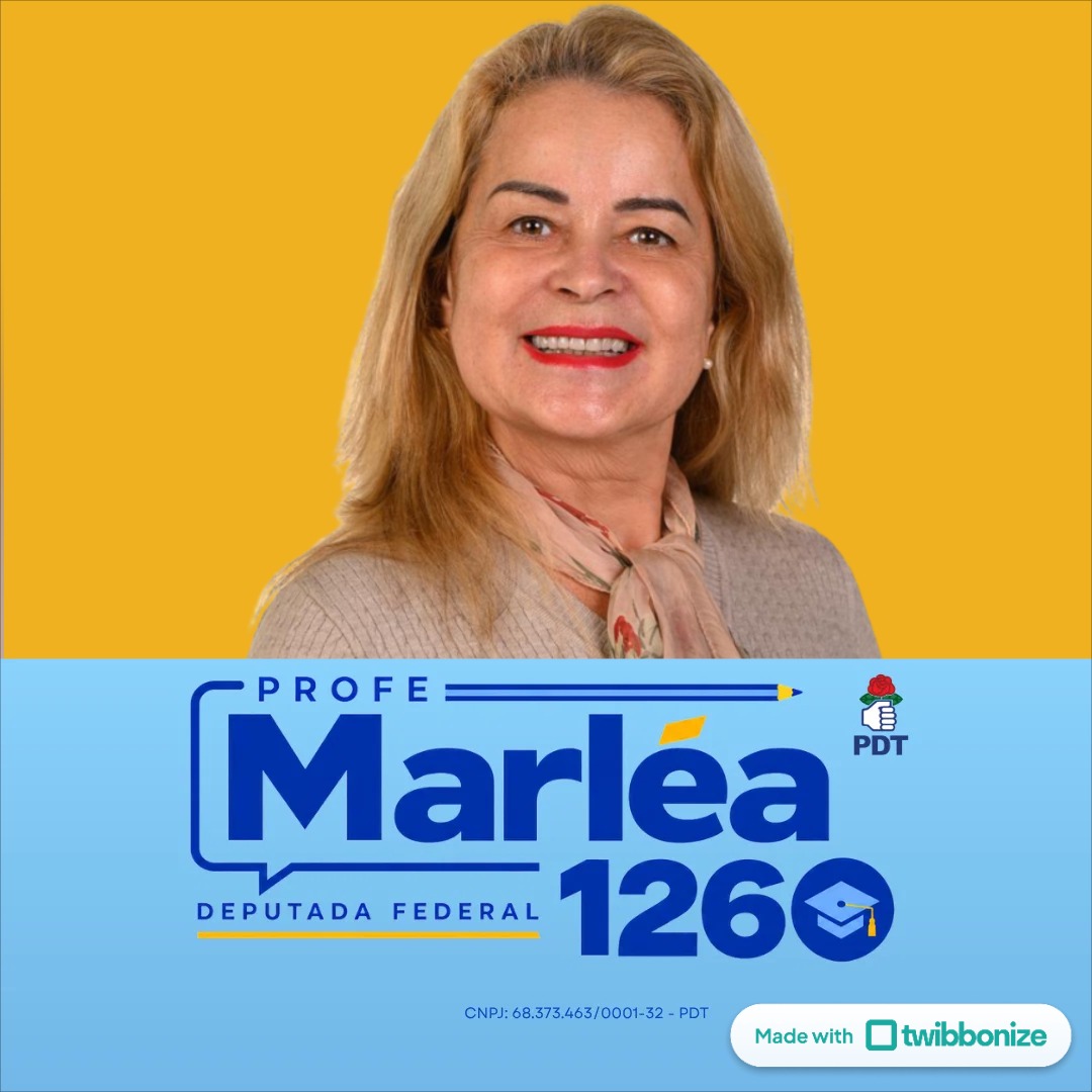 Foto oficial de Marléa Ramos Alves, professora e candidata a Deputada Federal
